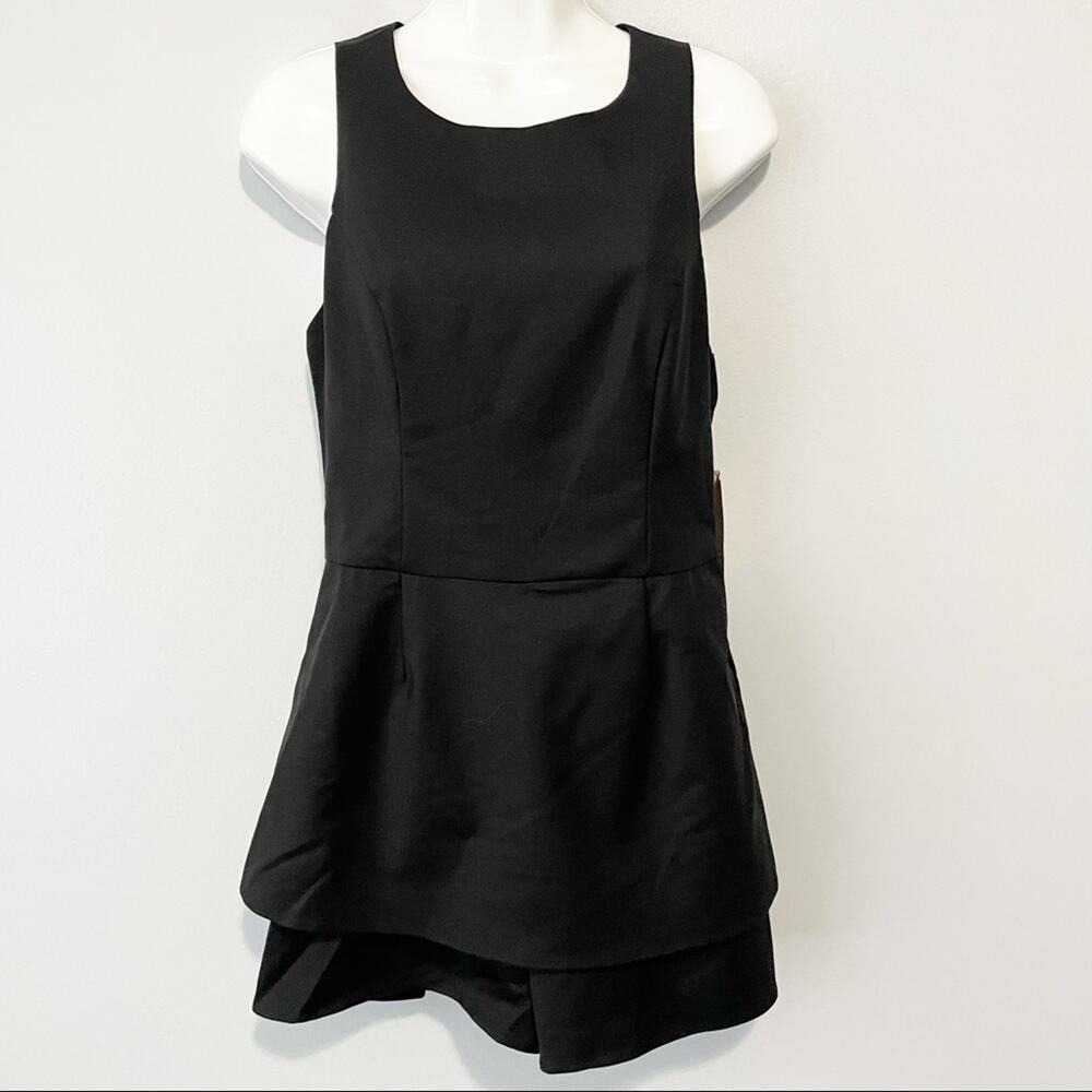 Tobi black open back sleeveless skirt romper size medium NWT